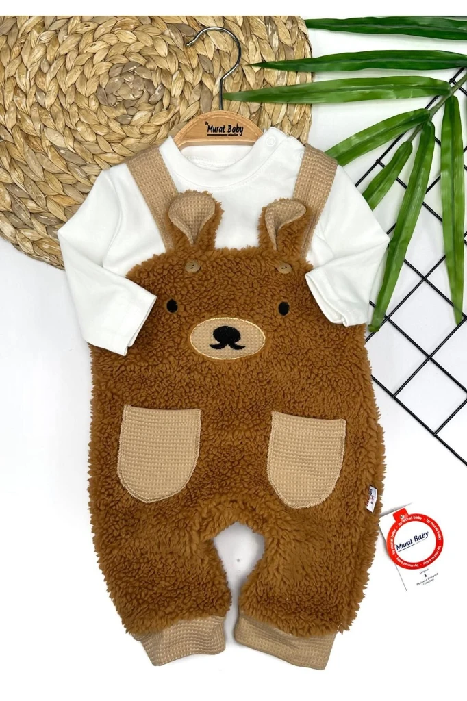 Ayılı Welsoft Peluş İkili Takım - KARAMEL