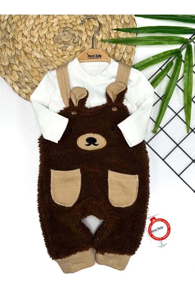 Ayılı Welsoft Peluş İkili Takım - KAHVERENGİ