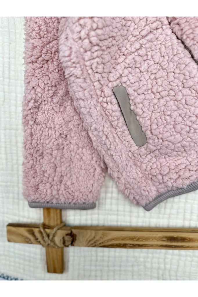 Çocuk Peluş Mont - PEMBE