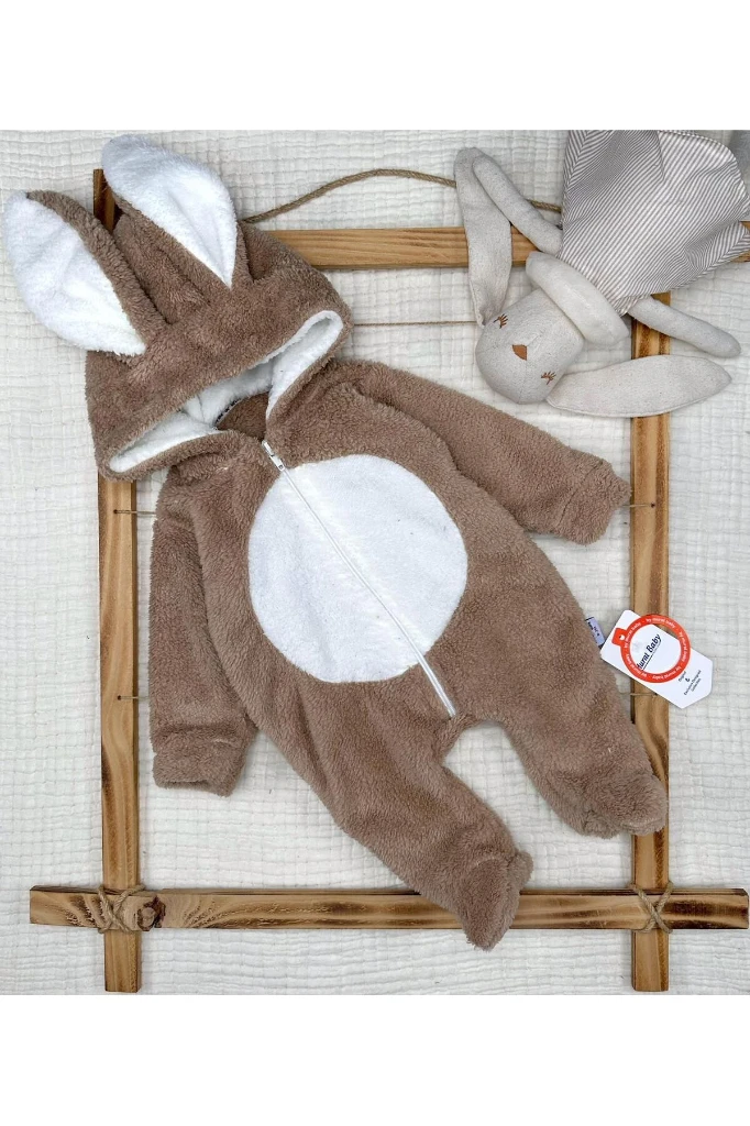 ÖNGÖBEK KULAKLI WELSOFT ÖRME TULUM - KARAMEL