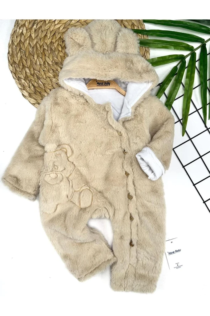Peluş Bebek Tulum - BEJ