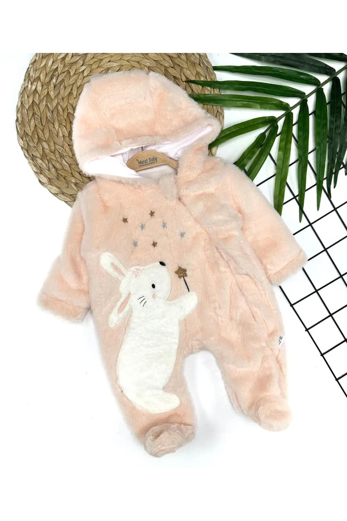 Tavşan Nakışlı Pelüş Bebek Tulum - SOMON