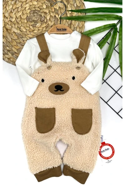 Ayılı Welsoft Peluş İkili Takım - KREM