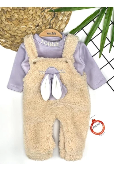Bebek Welsoft Peluş %100 Pamuk Kız Slopet - LİLA