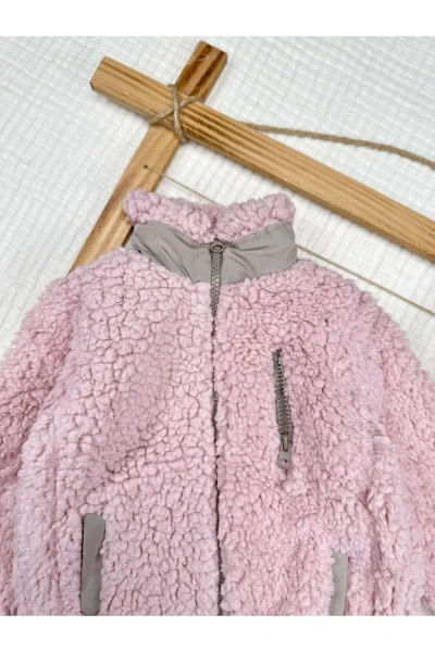 Çocuk Peluş Mont - PEMBE