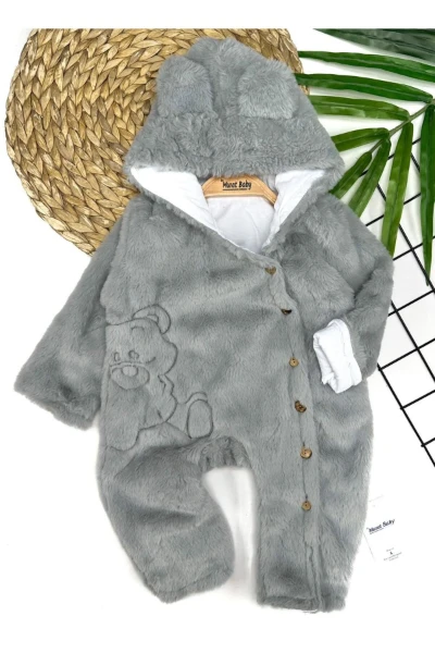 Peluş Bebek Tulum - GRİ