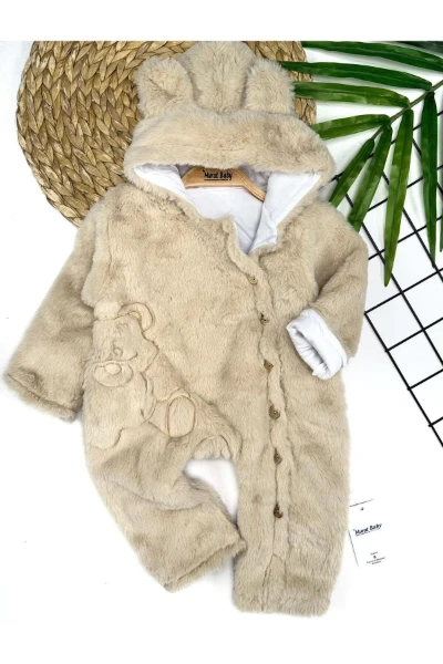 Peluş Bebek Tulum - BEJ