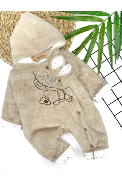 Peluş Bebek Tulum - BEJ