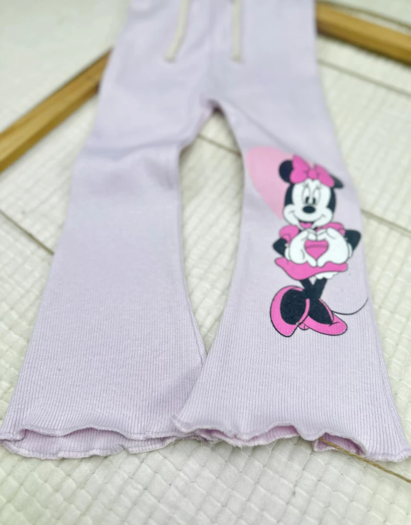 Love Çift Fare Pamuklu Alt Üst Bebek Takım  - LİLA