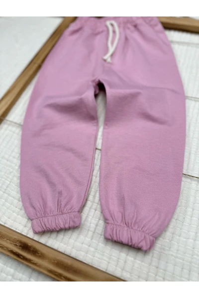 Ön Baskılı Alt Üst Çocuk İkili Takım - PEMBE