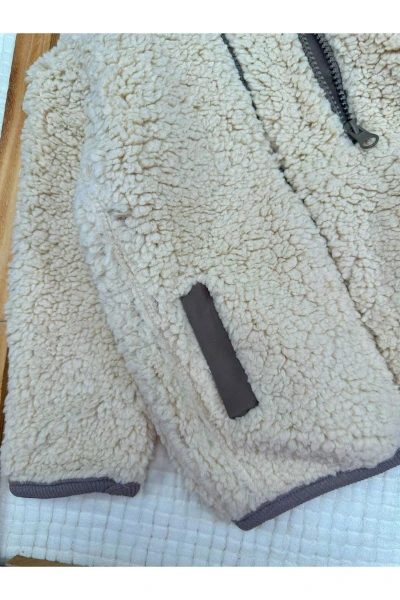 Çocuk Peluş Mont - BEJ