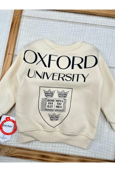 Şardonlu %100 Pamuk Şardonlu Kışlık Unisex İkili Takım - KREM